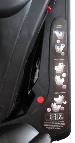 PRIMEBEBE Auto sedite grupa 0+/1 FUZZ GRAPHITE GREY