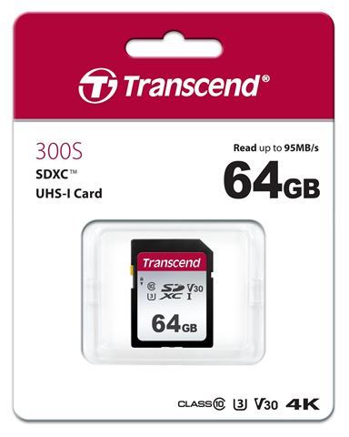 SD CARD 64GB TRANSCEND TS64GSDC300S