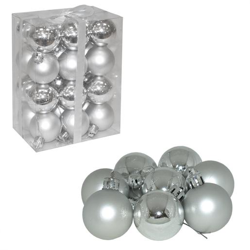 Kuglice 4cm 24kom srebrne