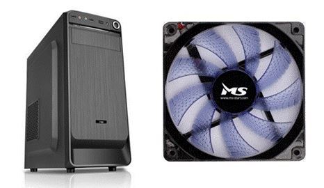 KUĆIŠTE MS PHOENIX 2 500+VENTILATOR MS PLAVI LED 12CM