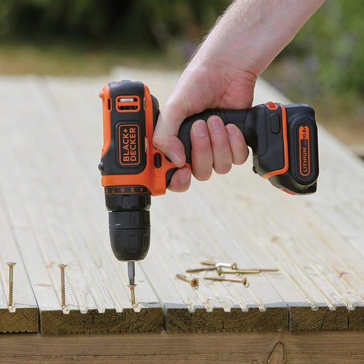Black+Decker BDCDD12 10.8 V akumulatorska bušilica - odvijač (baterija, punjač)