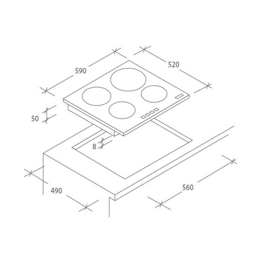 Candy ugradna ploča CI 640 CB