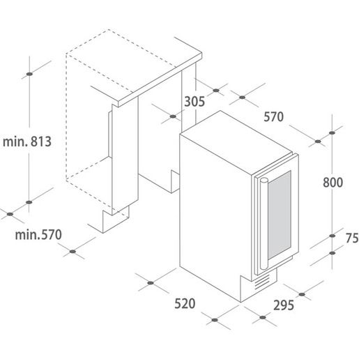 Candy ugradna vinska vetrina CCVB 30