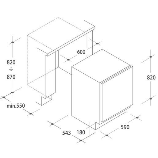 Candy ugradni frižider CRU 164 NE