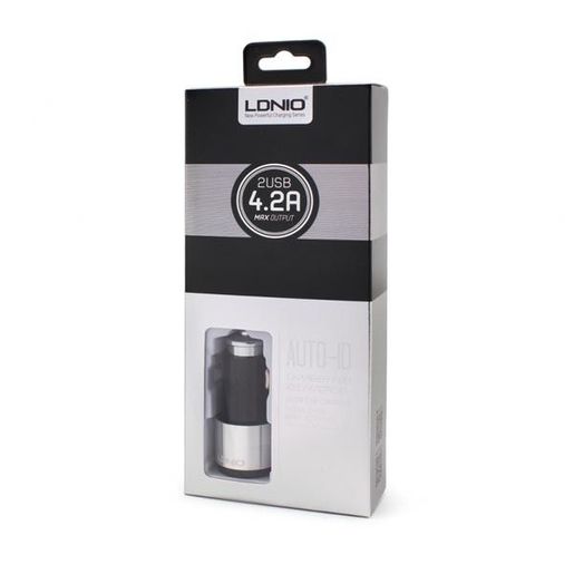 LDNIO C403-TC auto punjač 2xUSB crno srebrni+USB Type C kabl