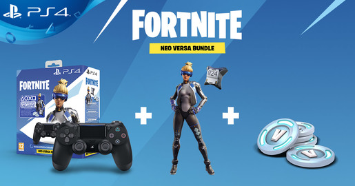 PS4 Dualshock kontroler Black v2 + Fortnite VCH (2019) 500 V