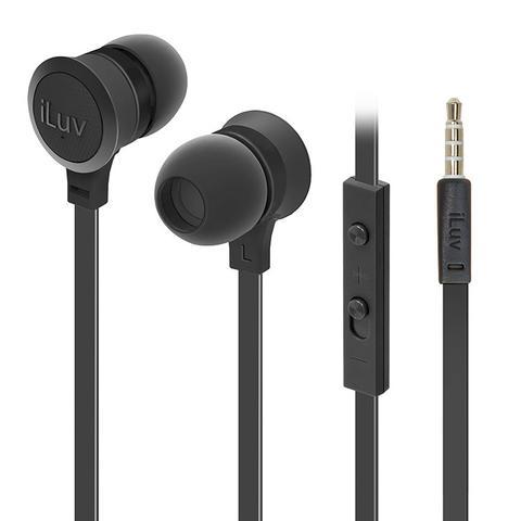 iLuv IEP336BLK iLuv Neon Sound Stereo Earphones (with Microp