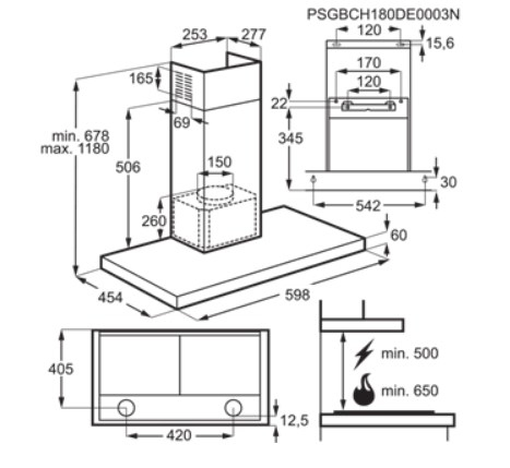 Electrolux LFT766X zidni aspirator