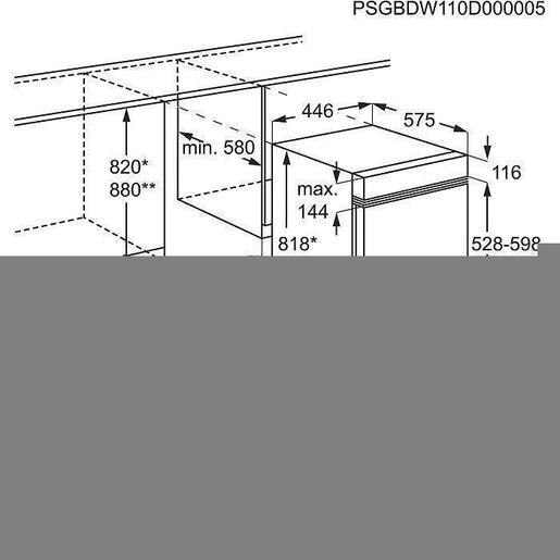 Electrolux ESI5545LOX ugradna mašina za pranje sudova