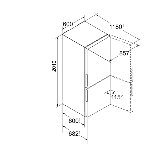 LIEBHERR  frižider CBNPgw 4855 - Premium + Belo staklo