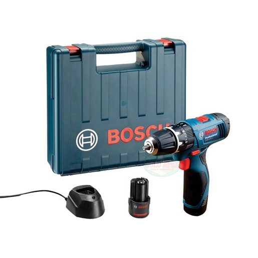 Bosch Professional GSB 120-Li akumulatorska vibraciona bušilica/odvrtač (2x 2,0 Ah, GAL 12V-10 CV, kofer) 06019G8100