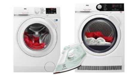 AEG ekonomik L6FBI27W + T7DBE38W + EDB1740LG, mašina za pranje i sušenje veša + pegla