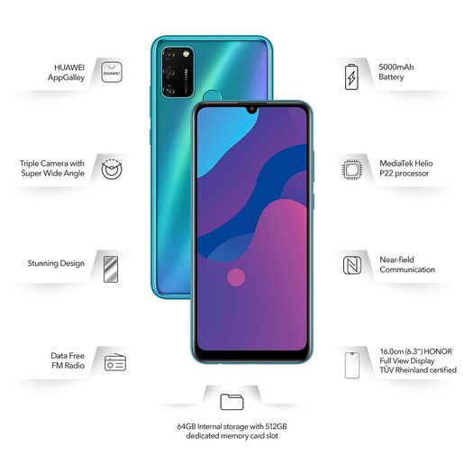 Honor 9A 3/64GB Phantom Blue, mobilni telefon - OUTLET