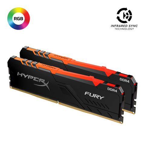 KINGSTON HyperX FURY RGB 32GB Kit (2x16GB) DDR4 3200MHz CL16 - HX432C16FB3AK2/32
