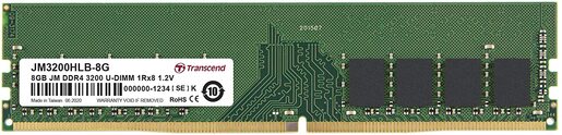 TRANSCEND Long U-DIMM 8GB DDR4 3200MHz CL22 JetRam JM3200HLG-8G