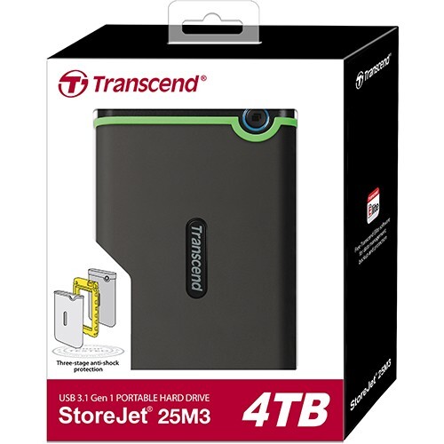Eksterni hard disk 4TB Transcend StoreJet TS4TSJ25M3S Iron Gray