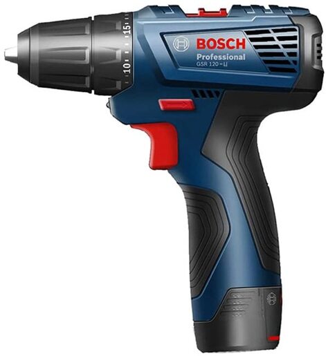 Bosch Professional GSR 120-LI akumulatorska bušilica/odvrtač + 23 delni set pribora (2x 2,0 Ah, GAL 1210 CV, kofer) 06019G8002