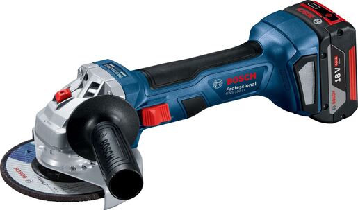 Bosch Professional GWS 180-LI 125mm akumulatorska ugaona brusilica (2x4.0 Ah, GAL 18V-40 EU, kofer) 06019H9021