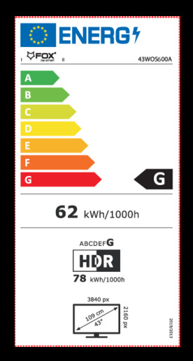 Fox LED TV 43WOS600A, 4K Ultra HD, WebOS 5.0, Smart TV, Magični Daljinski AirMouse