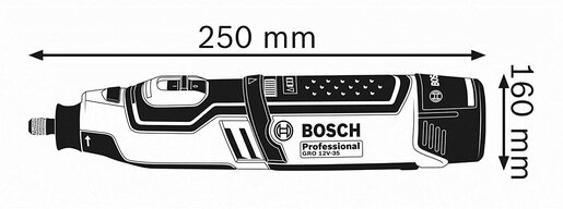 Bosch Professional GRO 12V-35 akumulatorski rotacioni alat (bez baterije i punjača) 06019C5000
