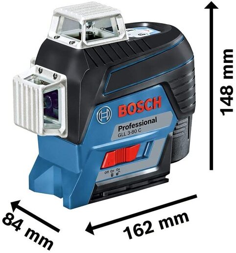 Bosch Professional GLL 3-80 C laser za ukrštene linije + držač BM 1 (bez baterije i punjača) 0601063R03