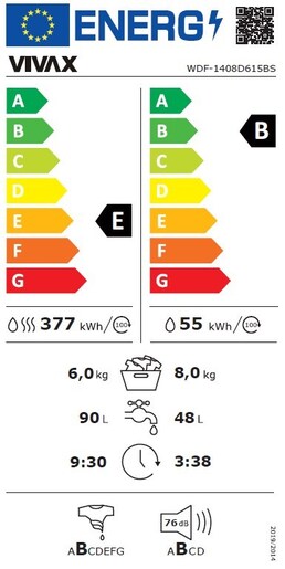VIVAX HOME mašina za pranje i sušenje veša WDF-1408D616BS