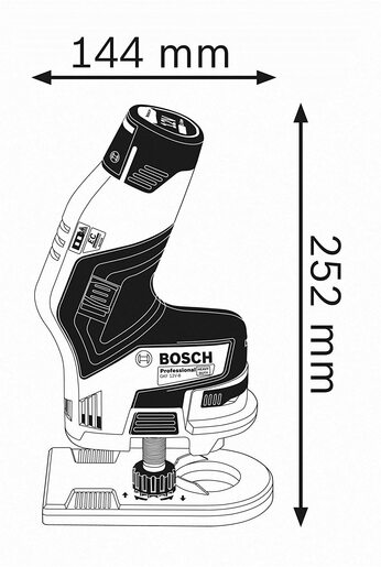 Bosch Professional GKF 12V-8 akumulatorska glodalica (bez baterije i punjača) 06016B0002