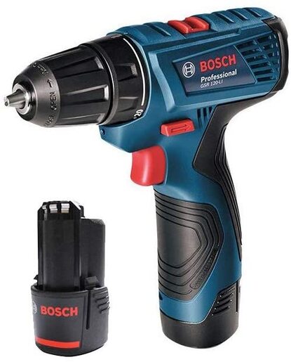 Bosch Professional GSR 120-Li aku bušilica + GDR 120-Li udarni odvrtač set alata (2x2.0 Ah, punjač, kofer) 06019G8023