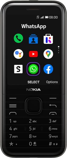 Nokia 8000 4G DS Black, mobilni telefon-OUTLET
