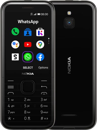 Nokia 8000 4G DS Black, mobilni telefon-OUTLET