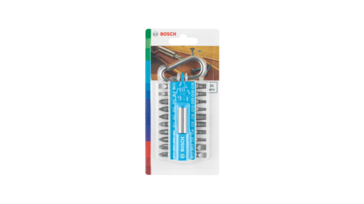 Bosch 21-delni set bitova odvrtača sa kopčom zeleni 2607002823