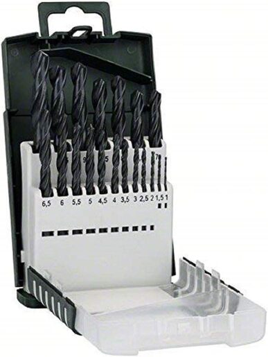 Bosch 19-19-delni set burgija za metal HSS-R, DIN 338
