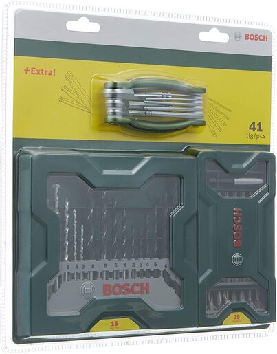 Bosch 41-delni set bitova i burgija 15-delni burgija + 25-delni set bitova + ručka sa inbus ključevima 2607017333
