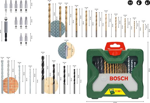 Bosch 30-delni X-Line Titanium set 2607019324