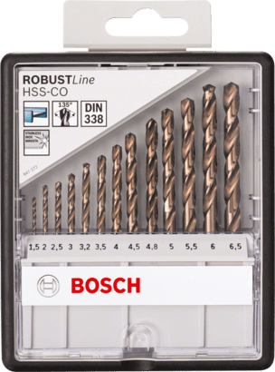 Bosch 13-delni Robust Line set burgija za metal HSS-Co, DIN 338, 135° 2607019926
