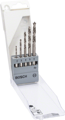 Bosch 5-delni set burgija za drvo, 1/4" šestostrani prihvat