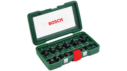 Bosch 15-delni set HM glodala (prihvat 1/4")