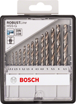 Bosch 13-delni Robust Line set burgija za metal HSS-G, DIN 338, 135° 2607010538