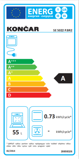 Končar električni šporet SE 5022 P.BR2
