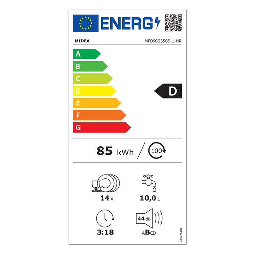 Midea mašina za sudove MFD60S350S-HR
