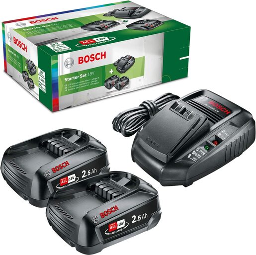 Bosch starter set 2 x akumulator PBA 18V 2,5 Ah + punjač AL 1830 CV