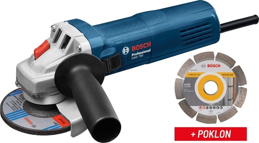 Bosch Profesional GWS 750-125 mala ugaona brusilica + poklon dijamantska ploča