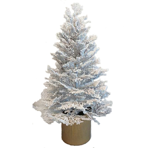 Jelka u metalnoj saksiji, visina 60cm (201012)