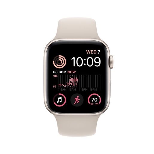 Apple Watch SE2 GPS 40mm Starlight Aluminium Case with Starlight Sport Band - Regular, pametni sat