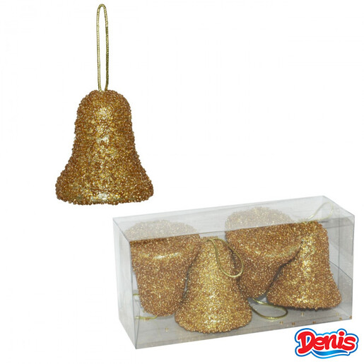 7 cm Zvono stiropor 4 kom, zlatno