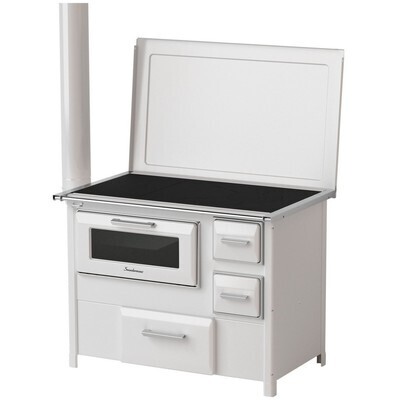 MBS šporet na čvrsto gorivo 9SL, beli, desni (niklovani)-OUTLET