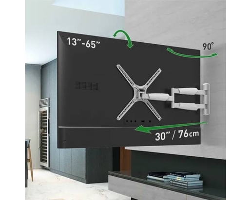 BARKAN BM343XLW LCD TV zidni nosač do 65" beli za ravne i zakrivljene televizore