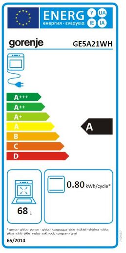 Gorenje električni šporet GE5A21WH