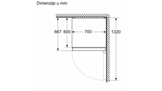 Bosch kombinovani frižider KGN49LBCF