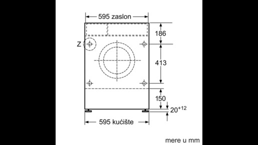 Bosch ugradna mašina za pranje i sušenje veša WKD28543EU